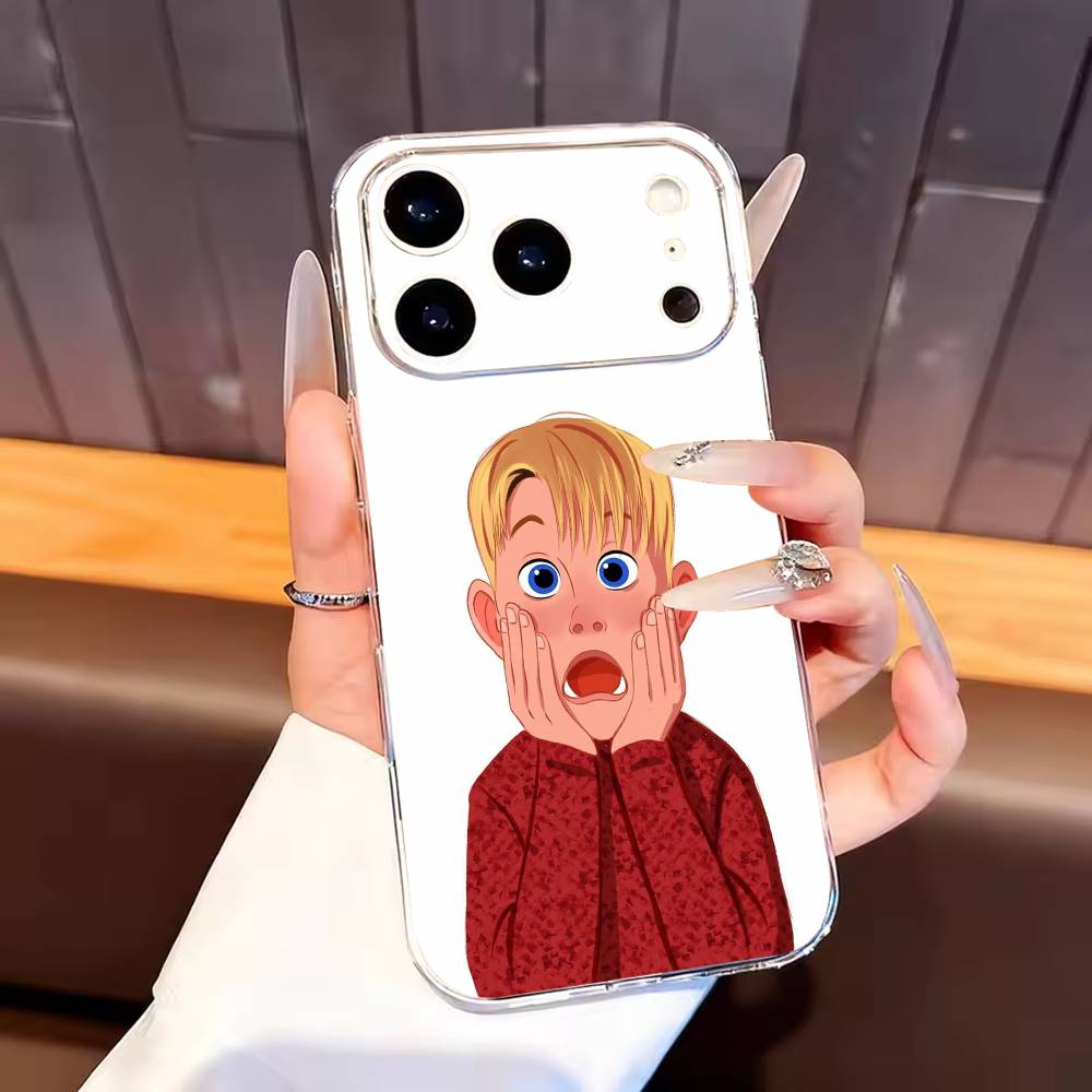 Funny TV Home Alone Phone Case For iPhone17,16,15,14,13,12,11 Plus,Pro Max Soft Transparent Cover