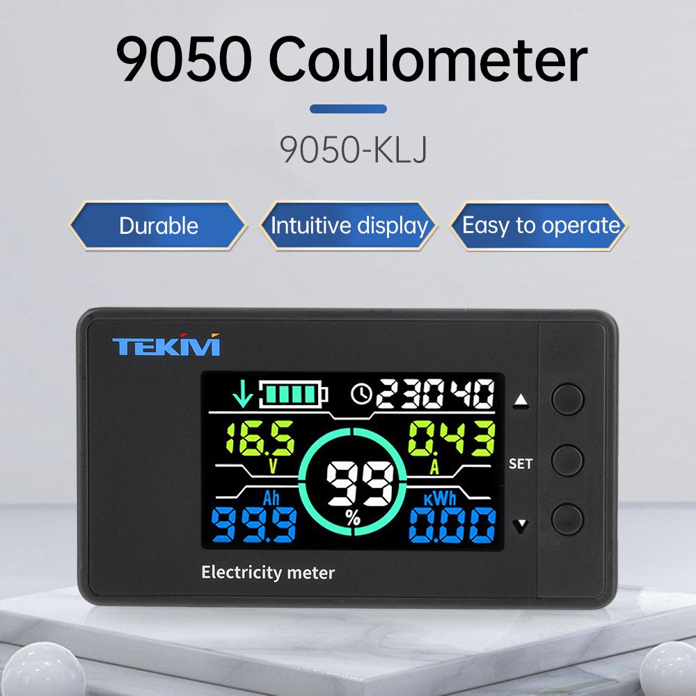DC 7.5~100V Voltage Ammeter Power Meter Power Indicator Vehicle Lithium Iron Phosphate Bidirectional Detection Coulomb Meter