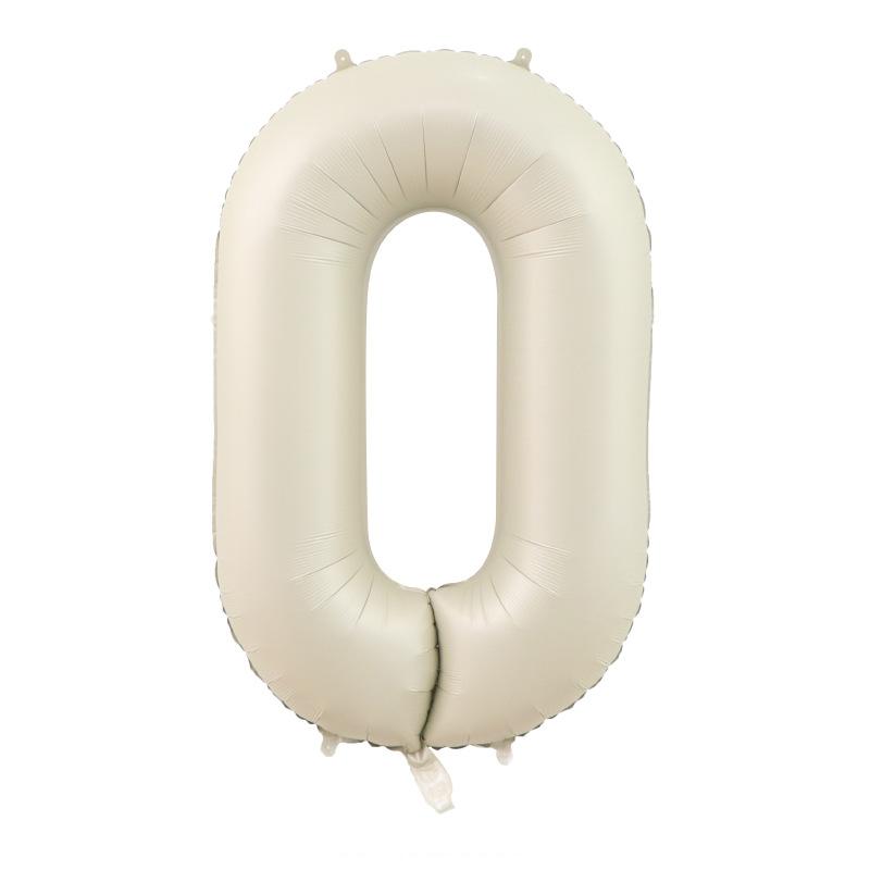 40 Inch Beige Cream Caramel Chocolate Color Retro Number Balloon 123456789 for Baby Shower Birthday Party Wedding Decoration