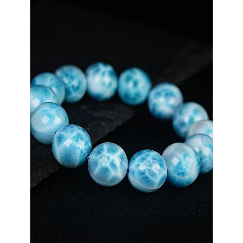 

Dongge Кристалл Натуральный Ларимар Жадеифицированный Камень с Морским Узором Одинарный Кольцевой Браслет Светло-Голубой Кристалл Подарок Модное Украшение Женский T119 Treasured Full Crystal Shun Hair Exceeds 78 +