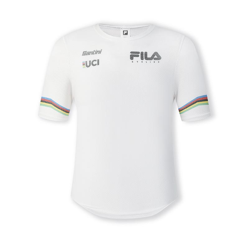 

Fila Велоспорт Повседневный Спорт Мода Футболка с коротким рукавом Обычная Женские Топы Нефритово-белый A11W518104F-WT S