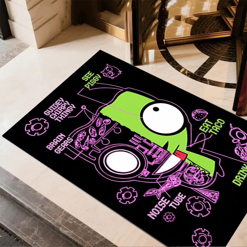 Zombie Invasion Floor Mat Perfect for Playrooms Bedrooms Balcony Study room Anti-slip Rug Anime Office Decor Wedding Party Gift