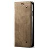 For Motorola Edge 50 Fusion 5G Case Jeans Cloth Texture Leather Magnetic Closure Phone Cover
