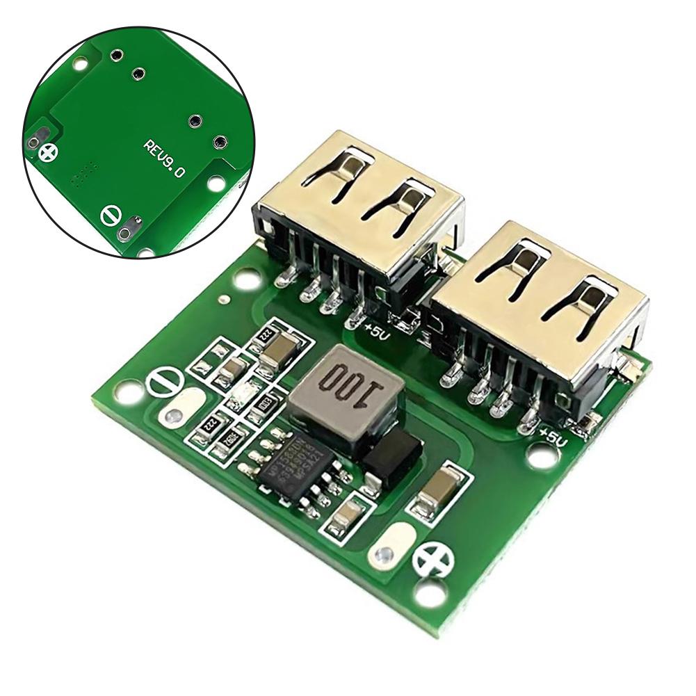 DC DC Step Down Converter 9V 12V 24V to 5V Module with Dual USB Output 3A Charging for USB Devices and Power Banks