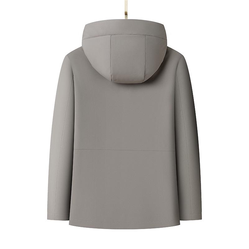 Men's Hooded Down Jacket with Removable Liner, 3-in-1 Design for Middle-Aged and Elderly.