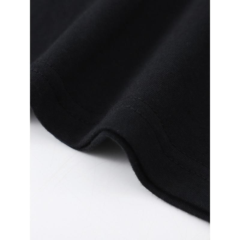 European Sizes Men's Black T-shirt, Eye-Catching "I'm Still Playing with Building Blocks" Pattern Printing