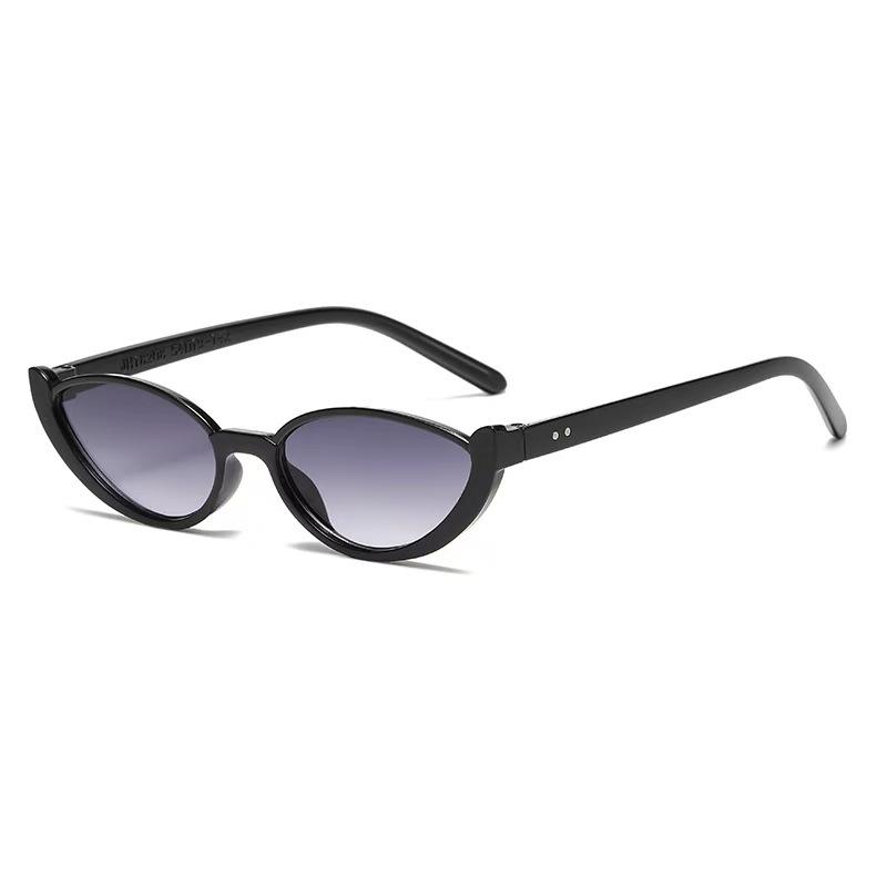 New Cross-border Retro Cat's Eye Half-frame Sunglasses Fashion Personality Modern Online Celebrity Street Sunglasses Women.