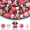 25/63PCS Valentine's Day Animal Silicone Bead Set, Perfect for DIY Handmade Crafts Such As Keychains, Necklaces, Bracelets, Etc