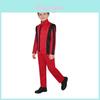 Michael Jackson Cosplay Kostuum Set Voor Anime Podiumoptreden In Rood Polyester