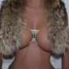Luxury Heart Crystal Chest Bra Jewelry Rhinestones Body Chain Necklace Bra Chain Jewelry Body Jewelry For Women Sexy