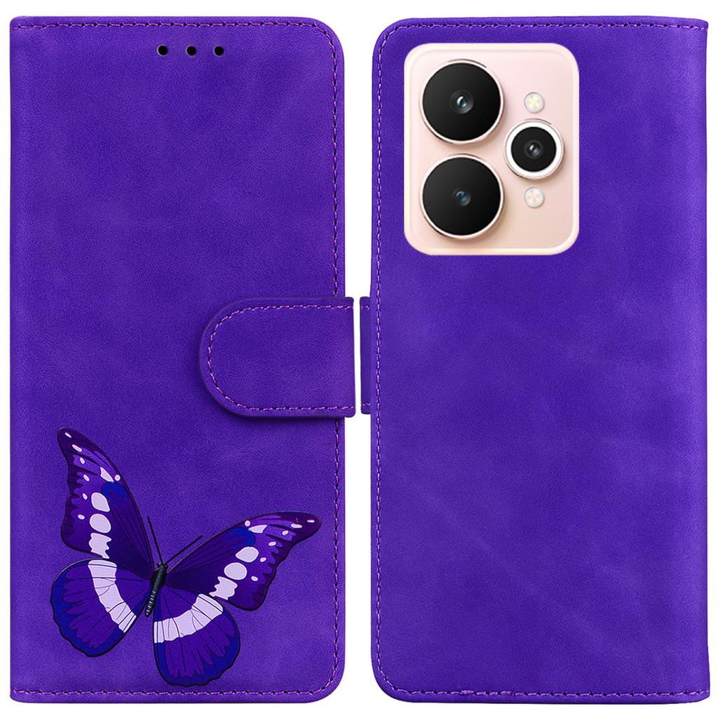 For Realme 15 Pro 5G/15 5G Stand Case PU Leather Phone Cover Butterfly Printed