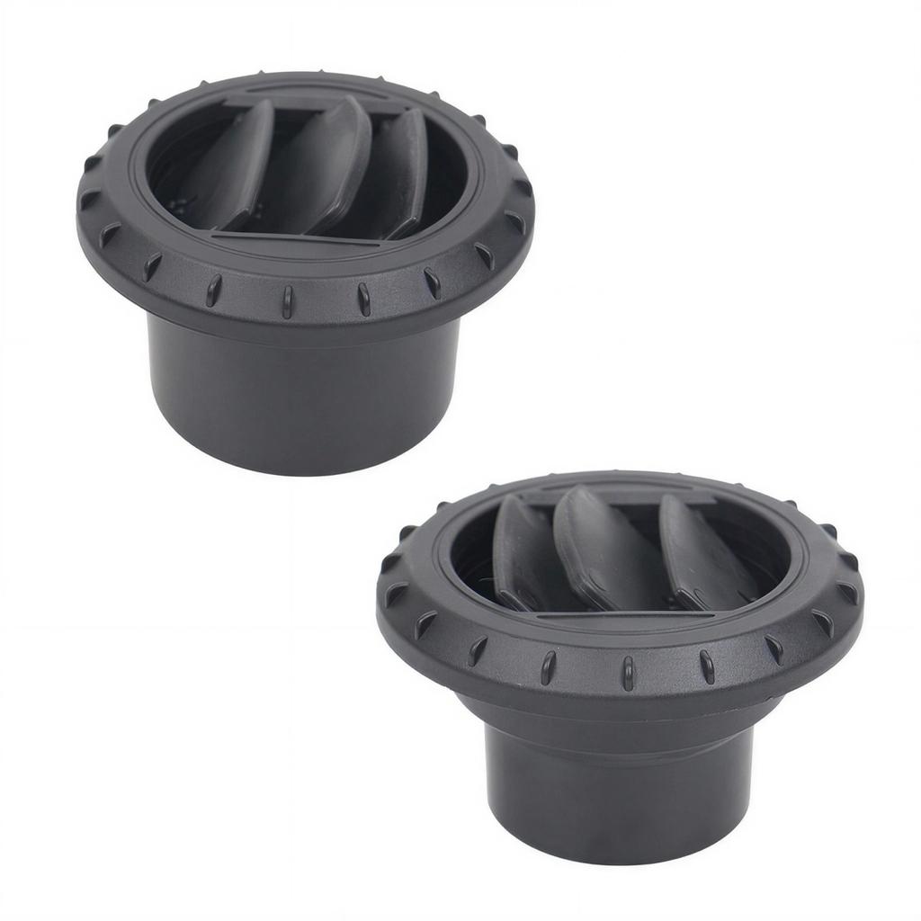 Diesel Heater Air Outlet Vent Black Round Rotating Louver Grille