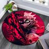 Asta Black Clover pattern round rug,Carpet Rug for Living Room Bedroom Playroom ,Non-slip Floor Mat,Holiday Gifts and Birthday Gifts.