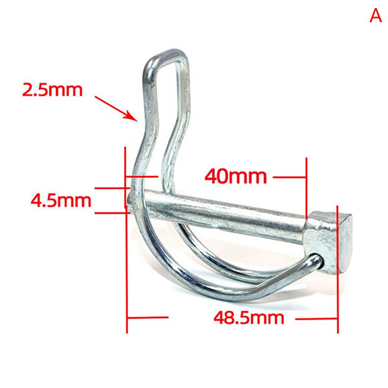 D Pin M4.5 M6 M8 Safety Pin Bicycle Stroller Cargo Boat Hitch Hook Clip Spring Pin Double-Line Lock Pin Ear Pin