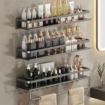 1 st badkamerplank, badkamerorganizer, cosmeticaorganizer, wandorganizer met badhanddoekhaken en handdoekrekken