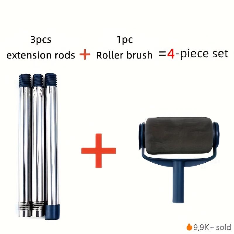 

Набор из 4 больших самоподающих малярных валиков с удлинительной штангой | 7-дюймовый валик | Металл и пластик | Гладкое ровное покрытие | Легко использовать для латексной краски для стен 4-Piece Set