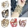 Mehrzweck-Armband mit unregelmäßiger Korallenfeder, stabiler Armreif aus Legierung, verstellbar, Modeschmuck-Accessoire für Frauen