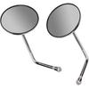 High Definition Clear View Motorcycle Rear View Mirror - Stainless Steel - 2PCS Replacement for Gn125 - Improve Safety and Visibility