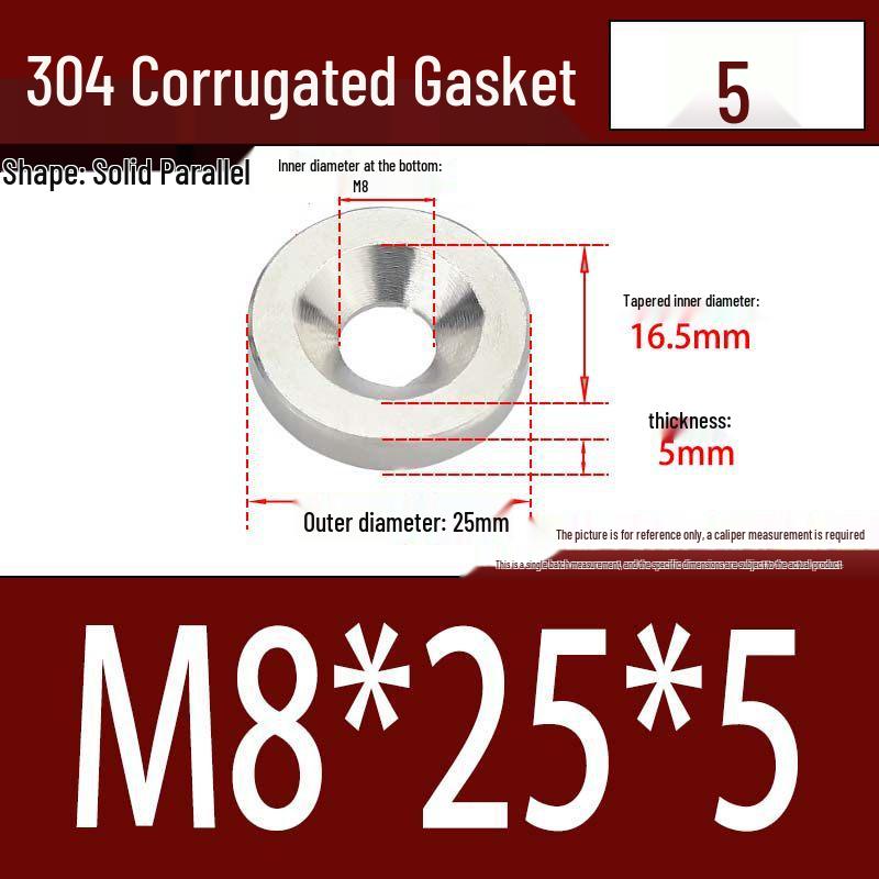 304 Stainless Steel Decorative Conical Fish Eye Washer for M3-M10 Countersunk Holes