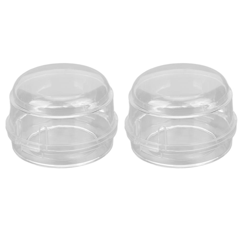 2 Stück Gasherd-Knopfabdeckungen Kindersichere Gasherd-Knopfabdeckungen Schutz für Zuhause Küche Transparent