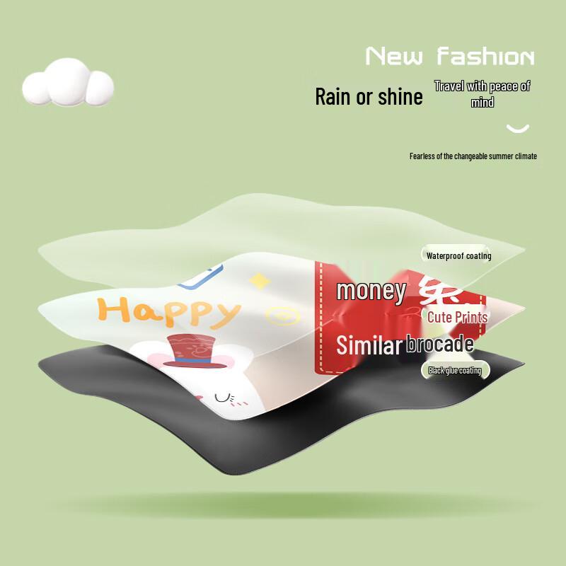 Púliàn Cartoon Wooden Handle UV Protection Umbrella