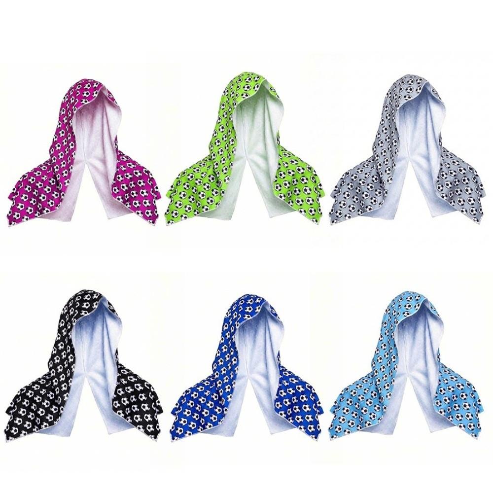 Moisture-Wicking Cooling Sports Scarf Football Pattern UV Protection Towel Hooded Headscarf  Hiking