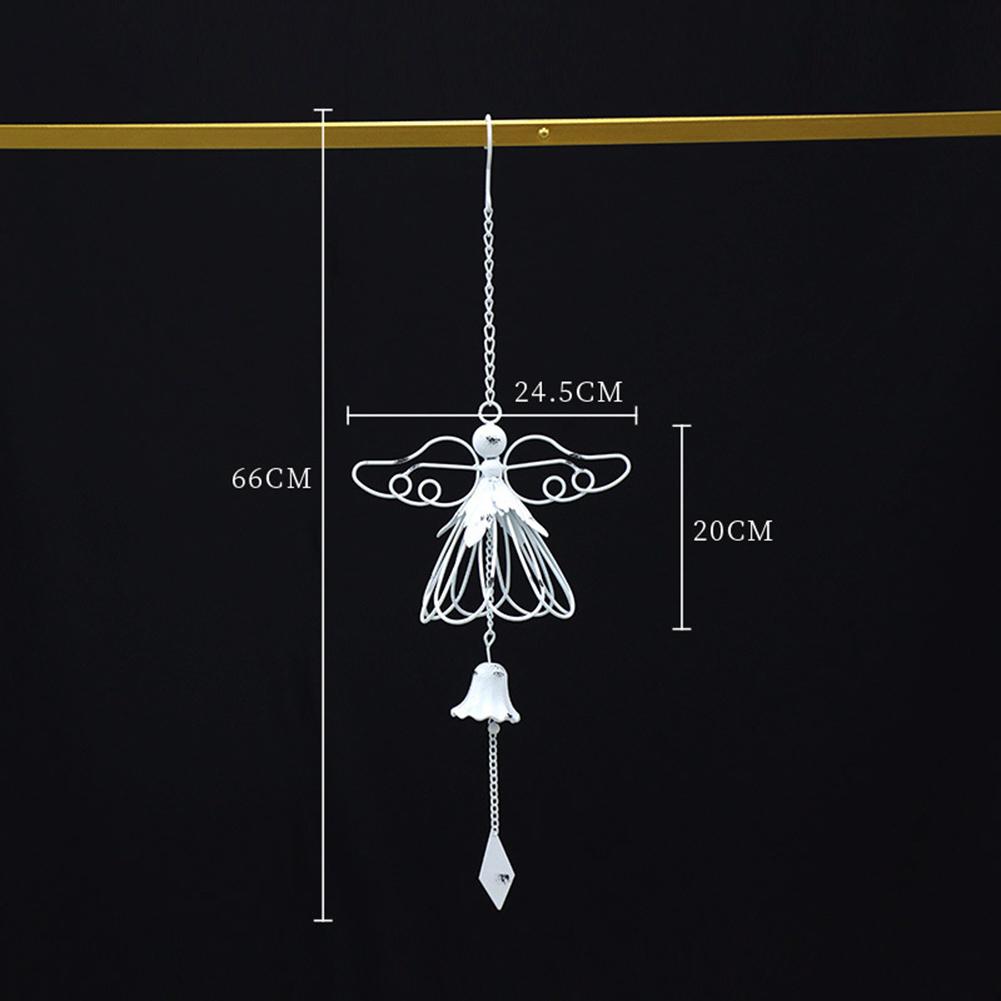 Wrought Iron Cute-Angel Wind Chimes Personalized Home Pendant  Delicate Craft Pendant,for Garden Patios Balcony Decor