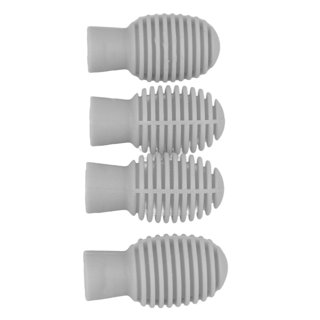 4Pcs Drumstick Silent Tip Silicone Drum Stick Dampener Mallet Mute Tip Instrument Accessory Grey