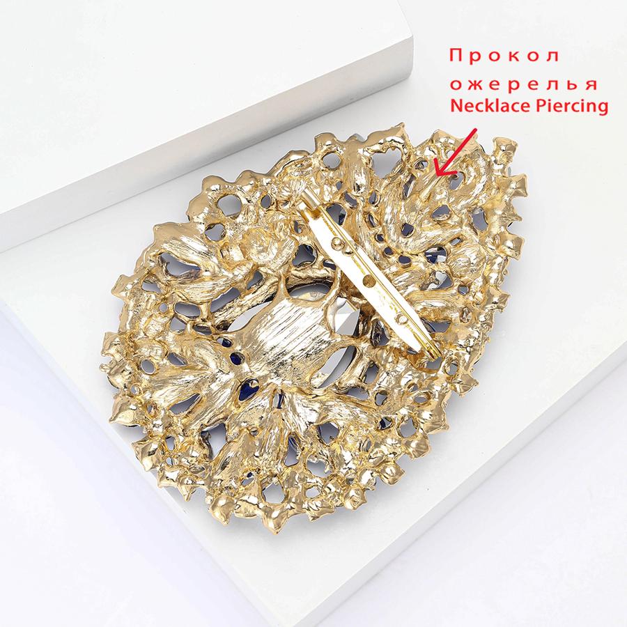 Luxury Rhinestone Crystal Gem Brooches for Women Unisex Creativity Pins Banquets Party Backpack Gifts Jewelry Accessories