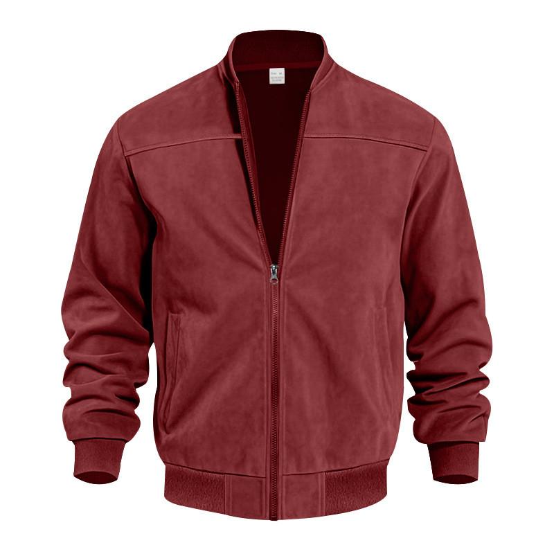 Giacca Punk in Pelle con Maniche e Zip da Uomo per Uso Casual Autunnale