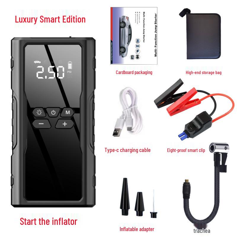 All-in-One 12V Car Emergency Jump Starter & Air Pump