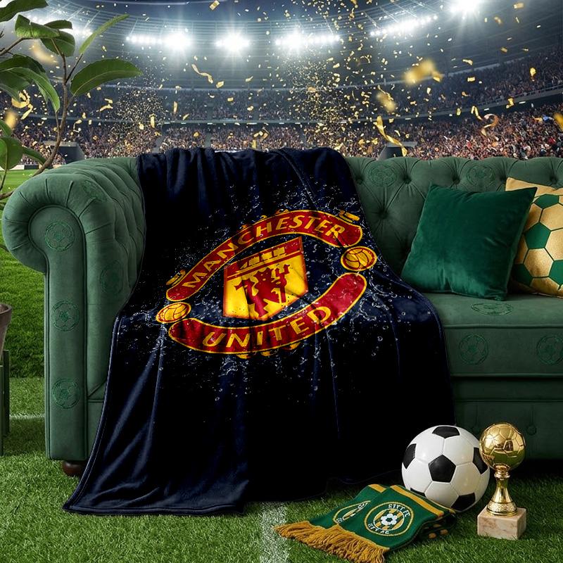 Man-chester Football Blanket Lightweight Ideal Bedding Blanket Perfect for Travel, Camping, Living Rooms, Offices, Sofas, Fan Christmas Gift