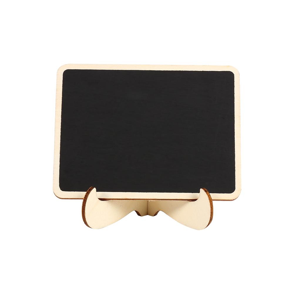 10PCS Wooden Mini Blackboard Chalkboard Message Note Board With Stand Holder Clip