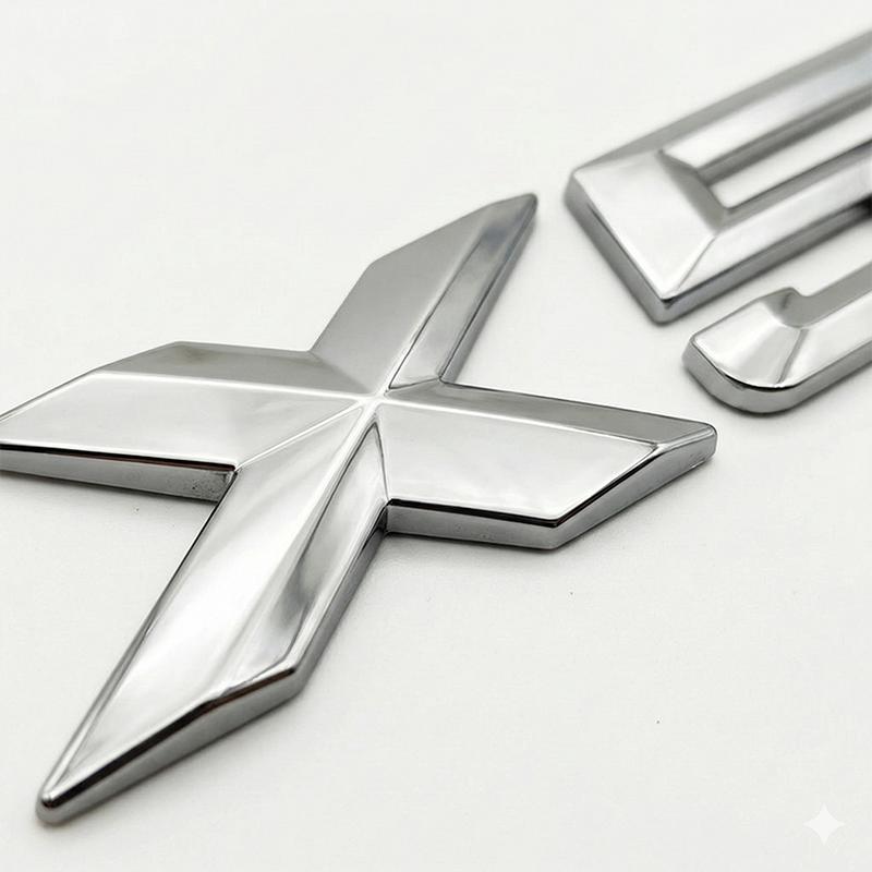 NEW 3D ABS Car Rear Trunk Emblem Badge Sticker For BMW X1 X2 X3 X5 X6 GT Z4 Glossy Black Chrome Logo Decal Styling Accessories