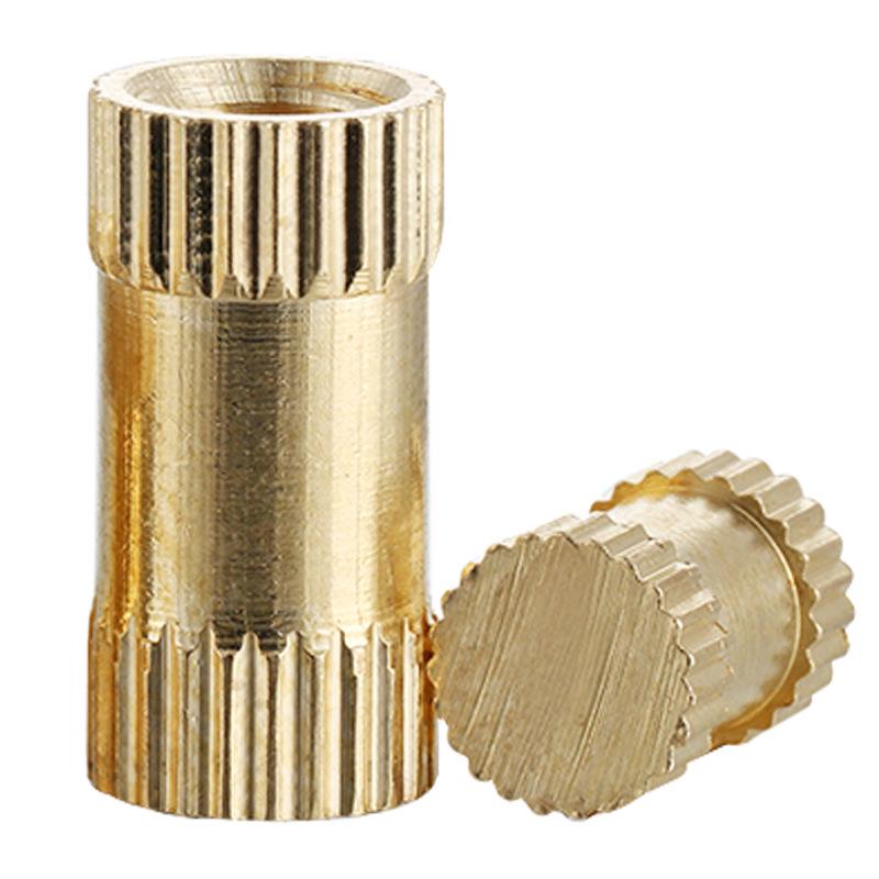 1/4" Knurled Hot Melt Copper Nut – Embedded Screw Nut for Blind Hole Applications
