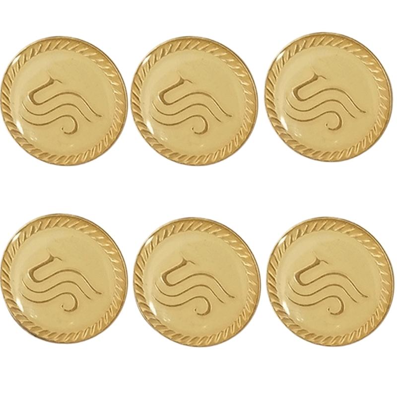 Mixed Sewing Buttons Easy Install Uniform Buttons Durability Uniform Suitable for Airline and Airport Academy Students