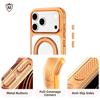 Colorful Transparent Magnetic Phone Case for IPhone 17 16 15 Pro Max Air 16E 17E for Magsafe with 360° Rotating Stand Back Cover
