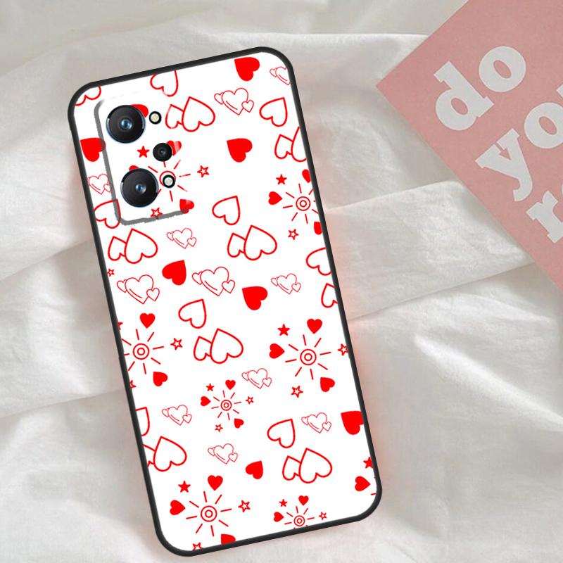 Heart Cartoon Girls Case For Realme C65 C67 C71 C63 C61 C55 C51 C53 C35 C75 11 12 13 14 15 Pro Plus GT6 GT7 Pro