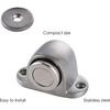 Brushed Metal Floor Mounted Magnetic Door Stopper