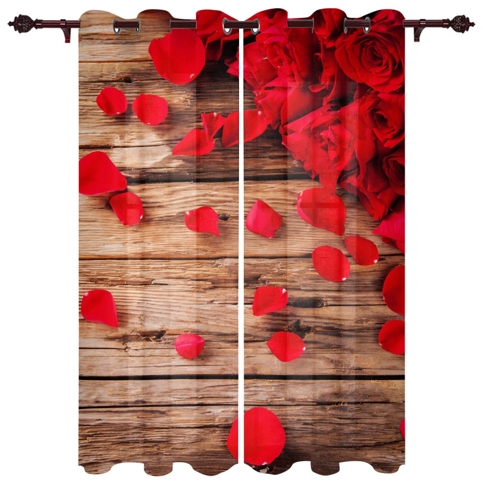 Роза Цветок Деревянная Доска Современные Шторы Для Окна Гостиной Спальни Шторы Жалюзи — фото 7
