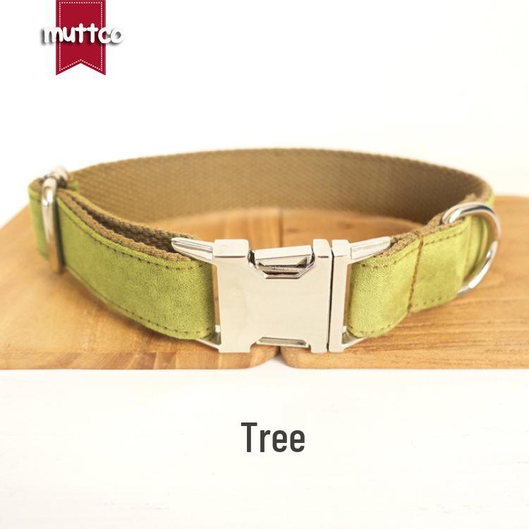 Green Denim Dog Collar - Innovative Pet Gift L