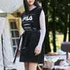 FILA Letter Print Versatile Design Round Neck Mid Waist Sleeveless Dress Women dresses Black F51W229310F-BK