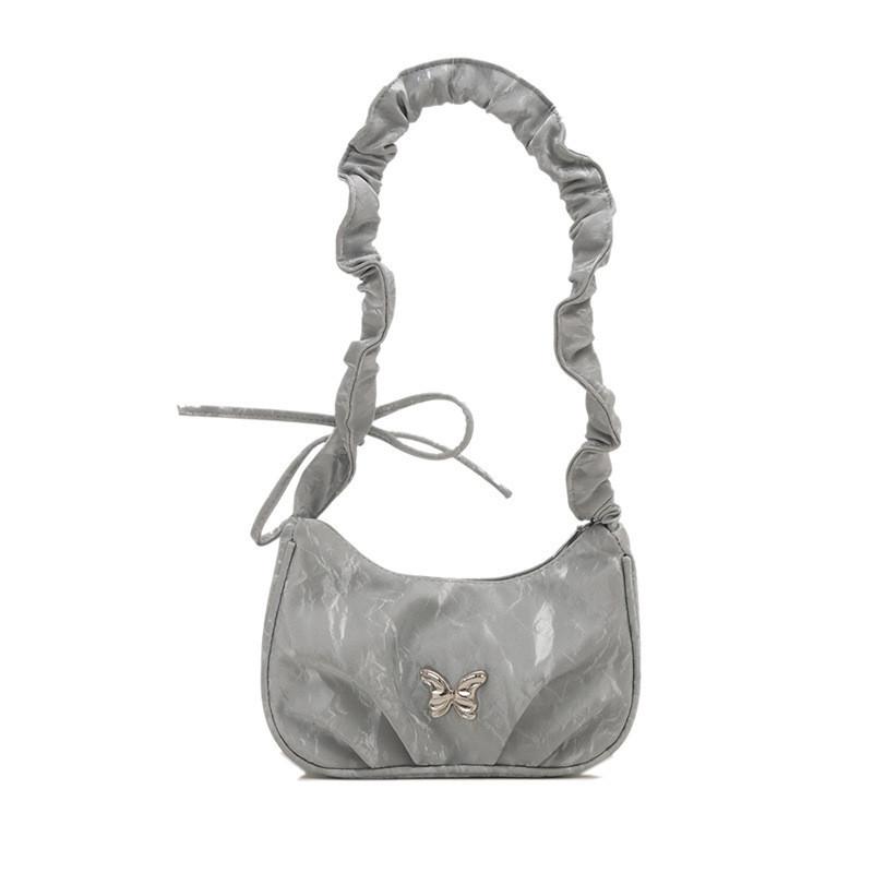 

Elegant Urban Chic Women s Shoulder Bag Soft Texture Stylish Cloud Purse For Daily Use срібний
