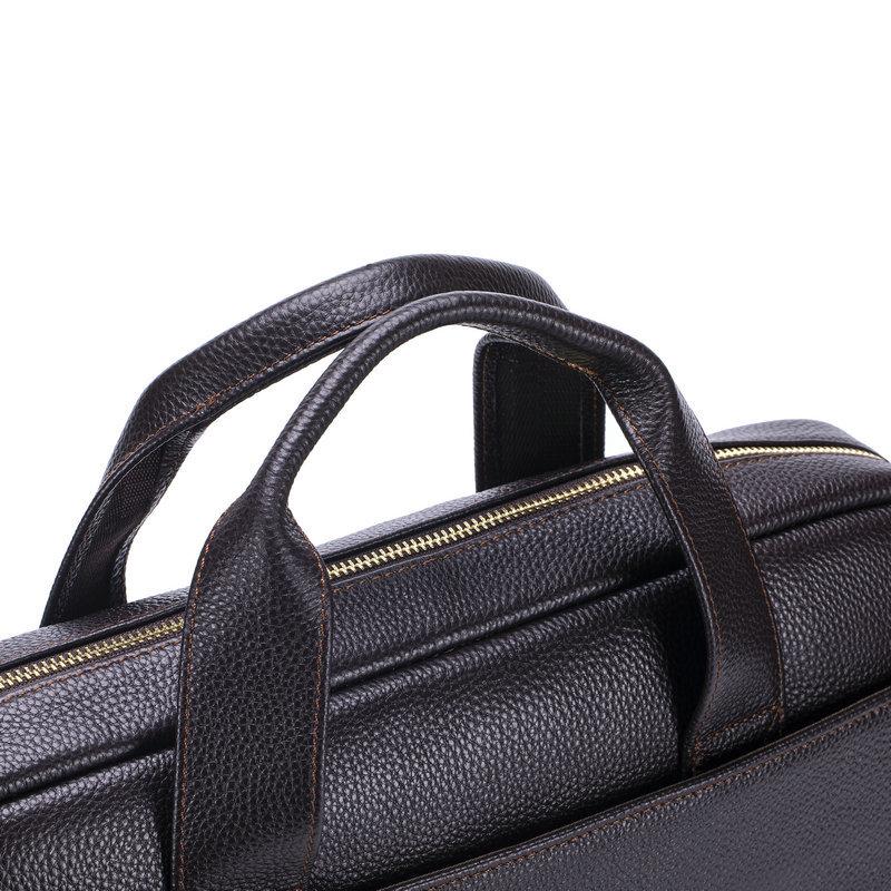 2026 Business Genuine Leather Briefcase for Men, Top Grain Leather Handheld Business Bag, Travel Commute Laptop Office Bag