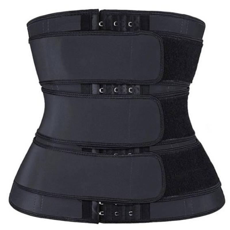 

Женский тренажер для талии, триммер, пояс для талии, формирователь тела, спортивный пояс для похудения, большие размеры L чёрный