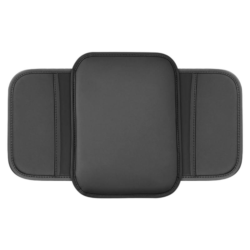Soft Leather Automotive Console Cushion Ergonomic Elbow Support Rest with Removable Cover Nonslip Design for Long Drives