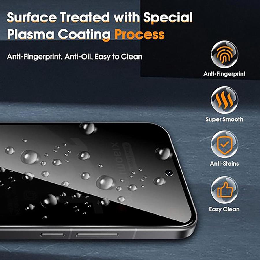 2PCS Anti-Spy Privacy Tempered Glass Screen Protector For Xiaomi 15T/ Xiaomi 15T Pro
