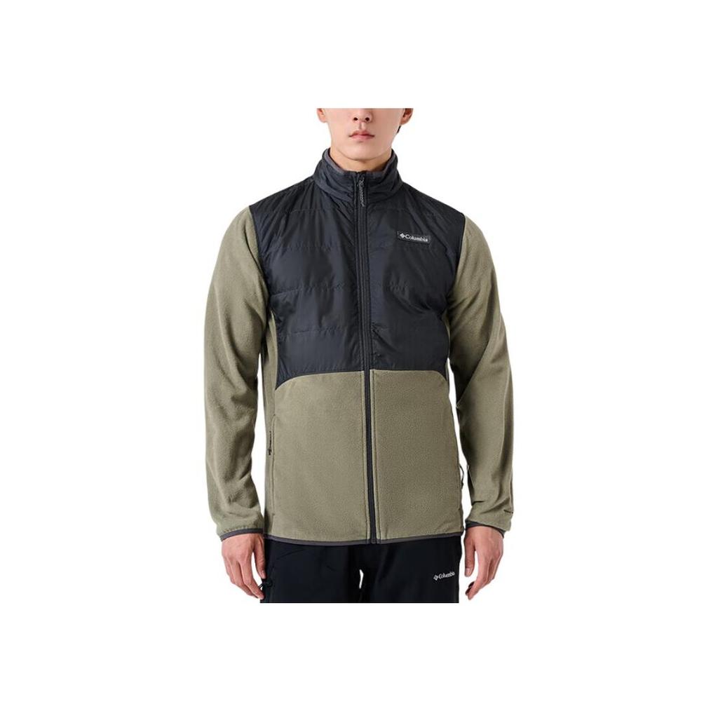 Columbia City Outdoor Series Logo Fleece Thick Warm Sports Fleece Jacket Men jackets Olive AE0241-397