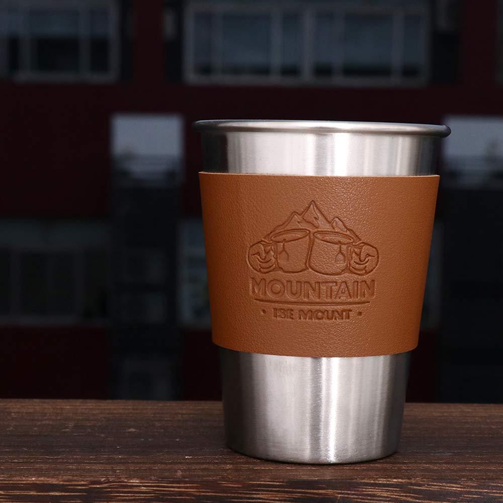 Cup Heat Insulation Cover Protective Cover Cup Sleeve Leather Cup Cover Stainless Steel Cup Sleeve