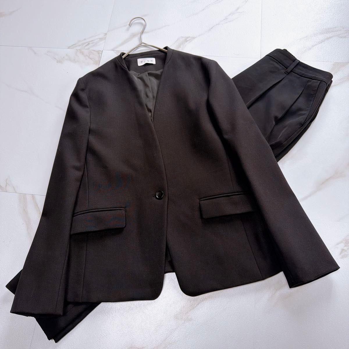 [Good Condition] PLST Plaste Suit Setup No Collar Jacket L Size Black Recent Model Washable Formal